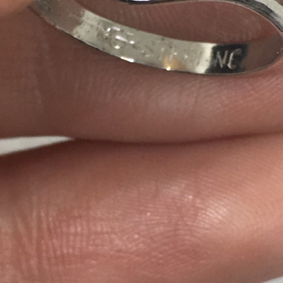 Uncas Genuine Pearl Sterling Silver CZ Ring 7 - Picture 6 of 9